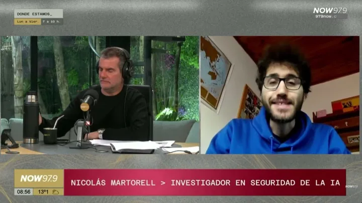 Paulino Rodrígues interviews Nicolás Martorell on Radio NOW 97.9